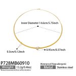 color: P728-Heart Zircon Gold Choker