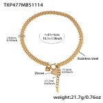 color: TXP477-Gold Necklace 41+5cm