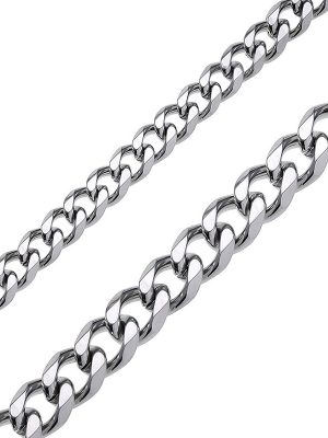 Stainless Steel Cuban Necklace Grinding Surface Men's Hip Hop Ornament