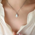 color: P1183-Steel Color Necklace -40+5cm