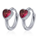 color: MS-760 Steel Color Heart Red Rhinestone