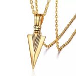 color: Gold Arrowhead + Curb Chain 60cm Chain