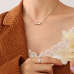 color: P143-Steel Color Twist Tube Necklace