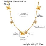 color: TXP489-A Style Gold Necklace 42+5cm