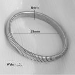 color: 8mm Width (Ring Size 55mm)SZ11 Steel Color