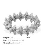 color: JZ121S7 US Size 7# Silver Ring