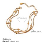 color: SL155G Three Layer Gold Bracelet