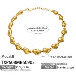 color: TXP608-B Style Gold Necklace -43.5+5.5cm