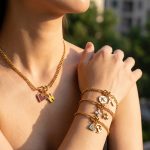 Diamond-Embedded Love Eight-Pointed Stars DIY Various Pendants Knotted Bracelet Necklace All-Match Jewelry Set