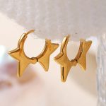 Graceful Geometric 18K Gold Plated XINGX Earrings Personality Design Stainless Steel Earrings