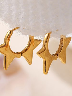 Graceful Geometric 18K Gold Plated XINGX Earrings Personality Design Stainless Steel Earrings