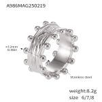 color: A986-Steel Color Size 7 Ring