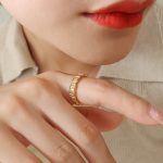 color: A419-Gold Zircon Ring / size: US 6