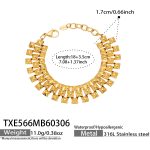 color: TXE566-Gold Bracelet 18+3.5cm