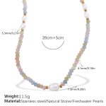 color: XL460CRG Colorful Natural Stone Necklace