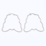 color: 7 Butterfly Earrings Steel Color