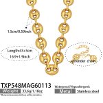 color: TXP548-Gold Necklace 43+5cm