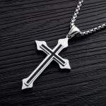 color: Fashion Cross +60cm Stainless Steel Chain