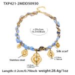 color: TXP421-2 Gold Necklace -39+5cm