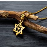 color: Hexagram Gold + Stainless Steel Chain