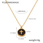 color: P1287-Gold-Black Necklace
