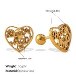 color: EH1214G Piercing Stud Earrings