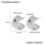 color: TXF090-Steel Color Earrings