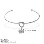 color: SZ347S-PJ431S1 Aquarius Steel Color Solid Pendant