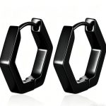 color: Flat Hexagon Black 1 PC MS-088