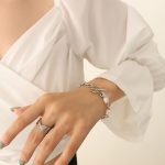 color: E182-Steel Color Bracelet -18cm