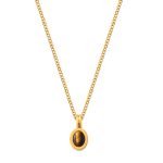 color: P1831-Gold Tiger Eye Pendant Necklace