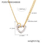 color: P2057-Two-tone Gold Necklace