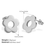 color: EH1325S Silver Stud Earrings