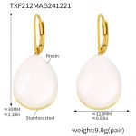 color: TXF212-White Resin Earrings