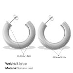 color: EH1284S Silver Earrings
