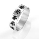 color: Z346-Black Rhinestone Steel Color Bangle