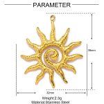 color: Single Sunflower Pendant Gold