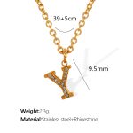 color: XL175 Gold Y Necklace