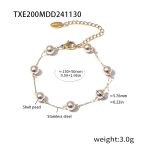 color: TXE200-Gray Imitation Pearl Bracelet