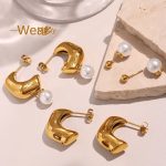 Geometric Stainless Steel Earrings, One Decoration, Women's High-Grade Simple and Irregular