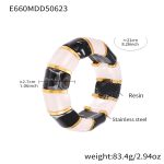 color: E660-Black & White Color Elastic Bangle 20cm