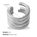 color: EH1285S Silver Ear Clip (Single)