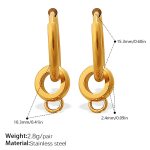 color: EH1263G Plain Hoop Earrings