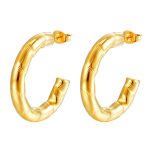 color: Bamboo Joint Hollow C Shape Gold MS-527C