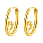 color: Knotted Oval Ear Cuff Gold MS-596