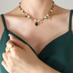 color: P1219-Gold Necklace -40+5cm