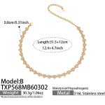 color: TXP568-B Gold Heart Necklace 31.5+12cm