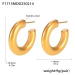 color: F1715-Gold Earrings -Small