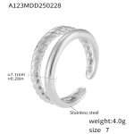 color: A123-Steel Color Ring / size: US 7