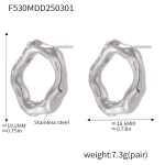 color: F530-Steel Color Earrings